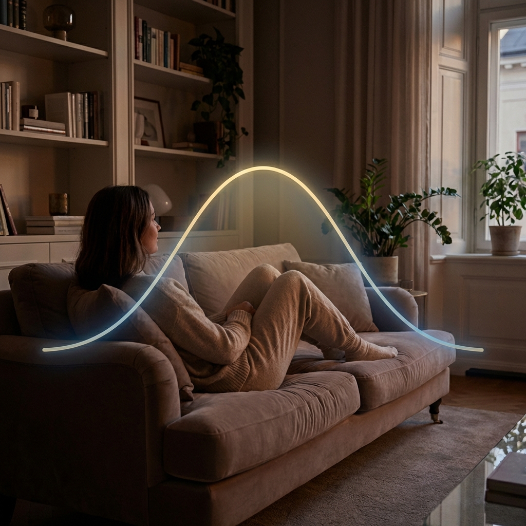 Visual timeline showing CBD effects curve with onset, peak, and fade phases